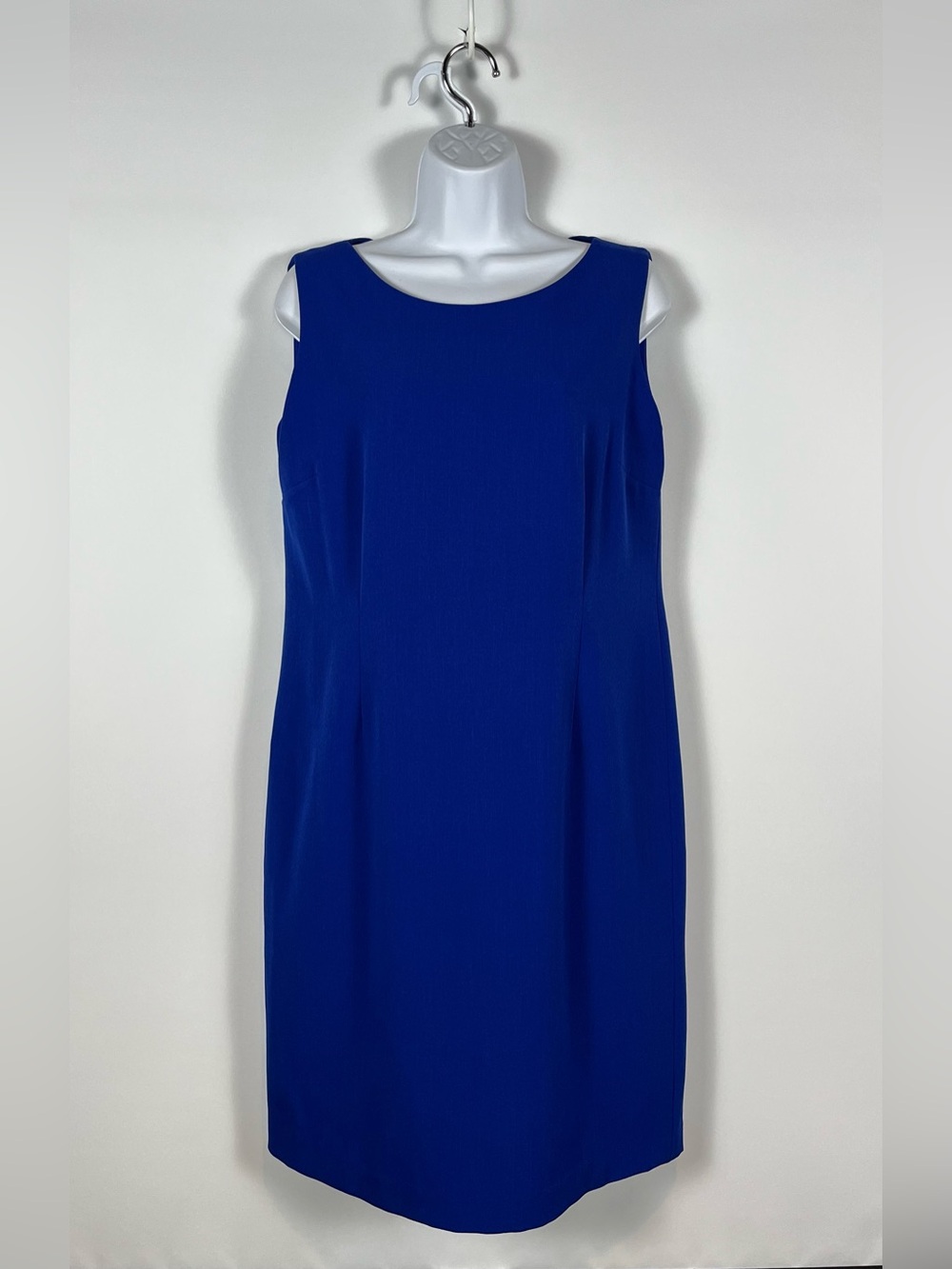 Albert Nipon Royal Blue Sleeveless Sheath Dress Womens Size 14 Nwot